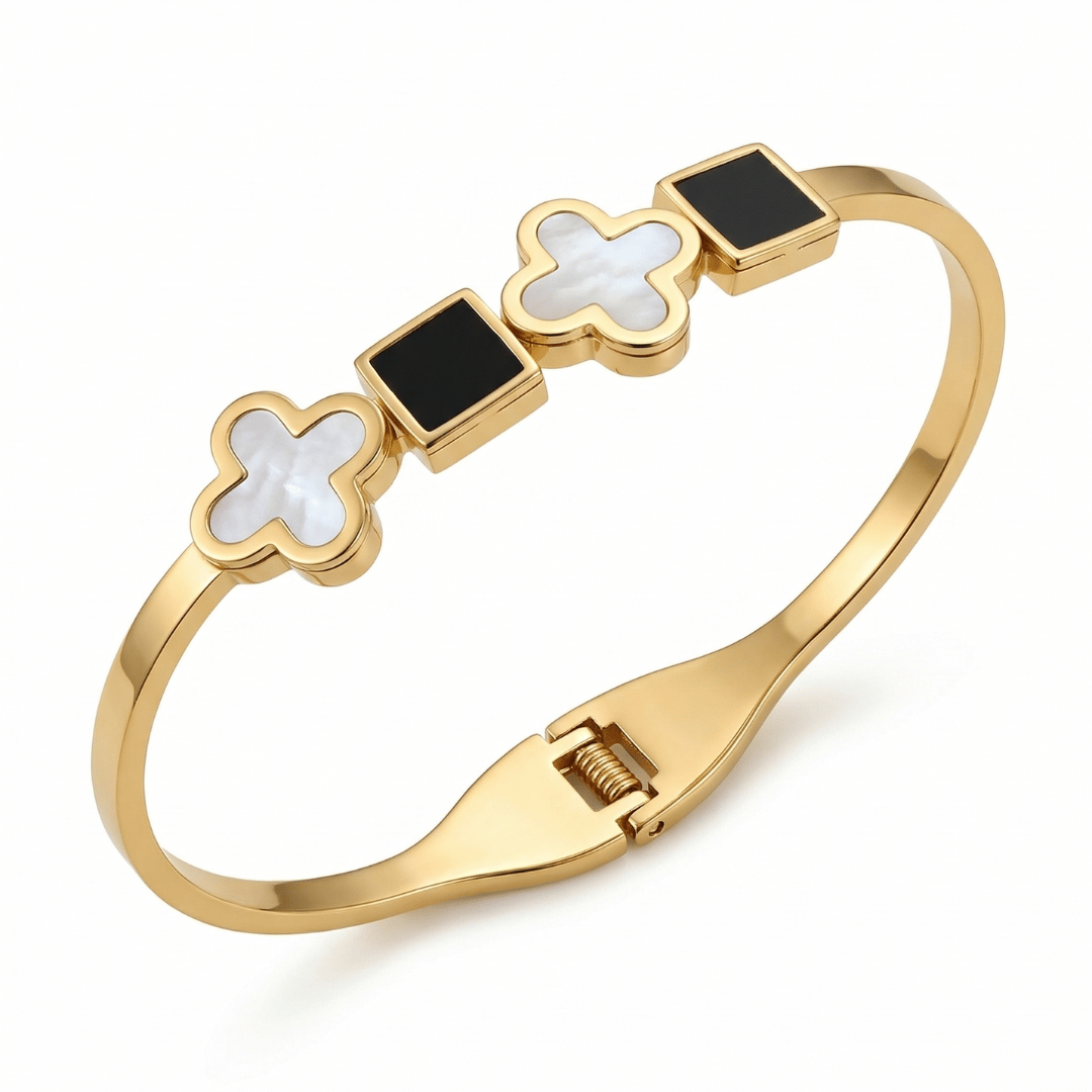 π CLOVE BRACELET DOUBLE (ORO SILVER) (100% off)
