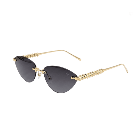 Vortex Stud Rimless Sunglasses (S-089)