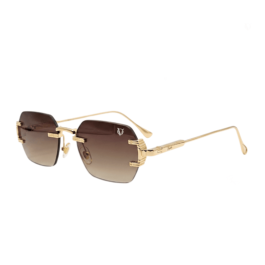 Aurelia Luxe Gold Rimless Gradient Sunglasses (2506)