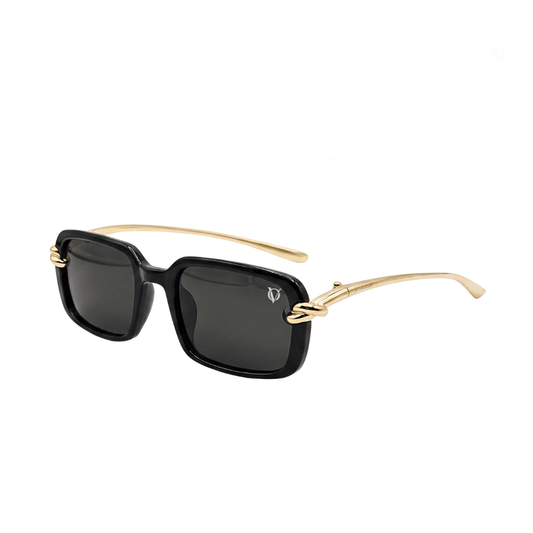 Noir Luxe Gold Link Square Sunglasses (3060)