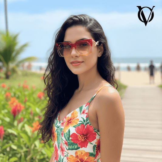 Rosé Glow Luxe (Women Sunglasses M6211 Red)