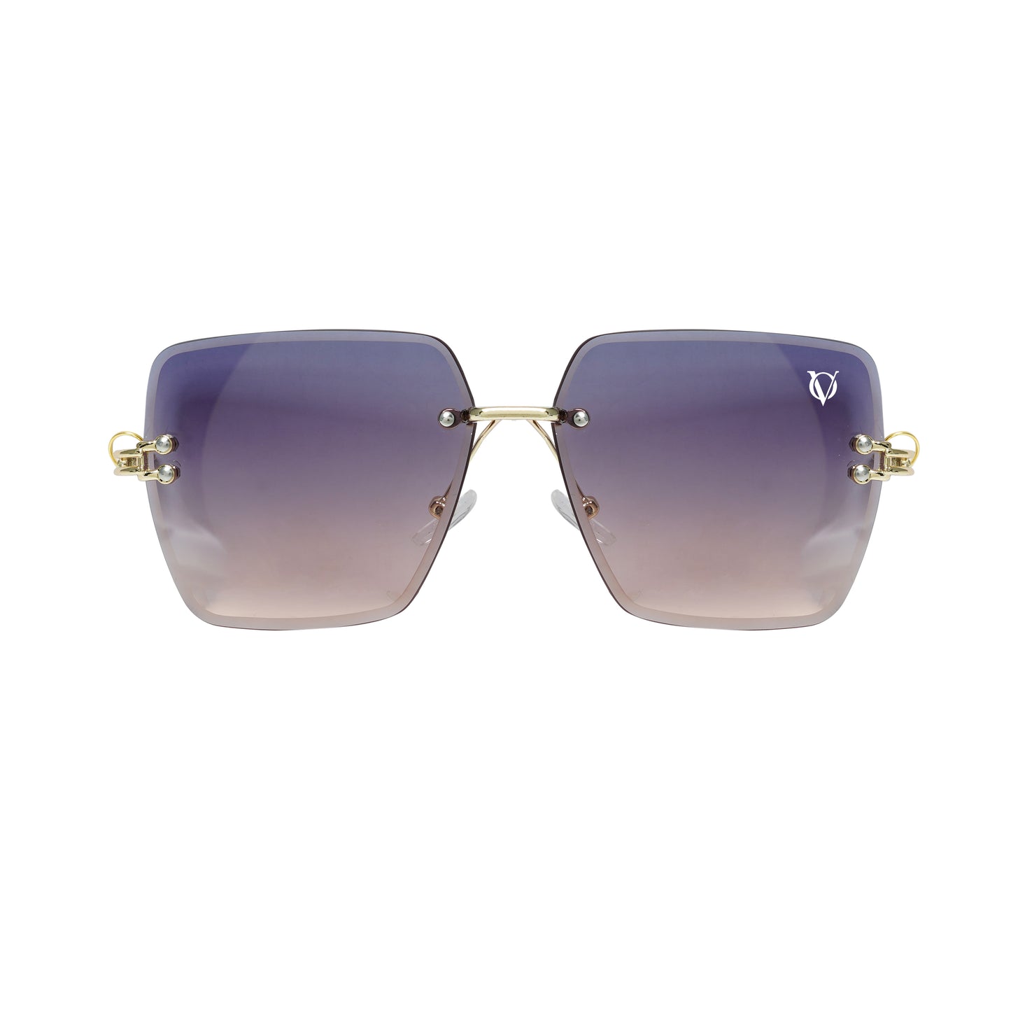 Square soft-purple gradient lenses-front view