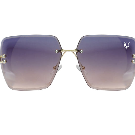 Square soft-purple gradient lenses-zoomed view