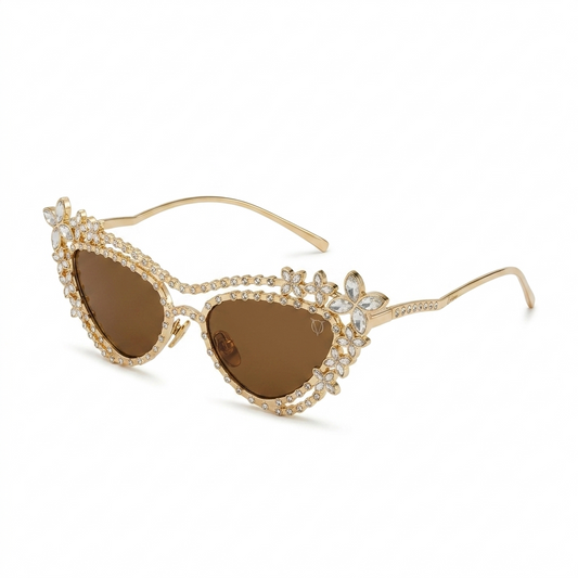 Rose Bloom Luxe Brown Sunglasses (98157)