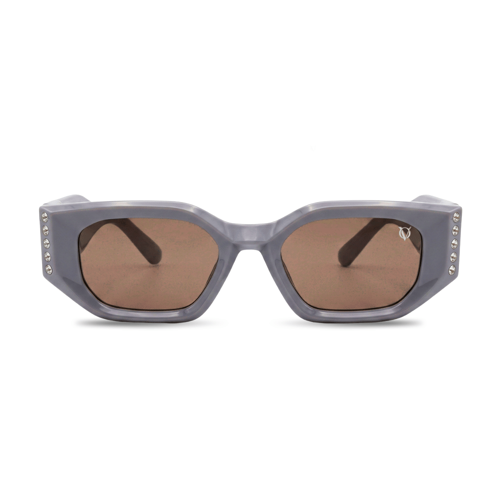 Frosted Glam Edge Sunglasses (17004) Lavender