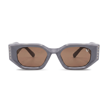 Frosted Glam Edge Sunglasses (17004) Lavender