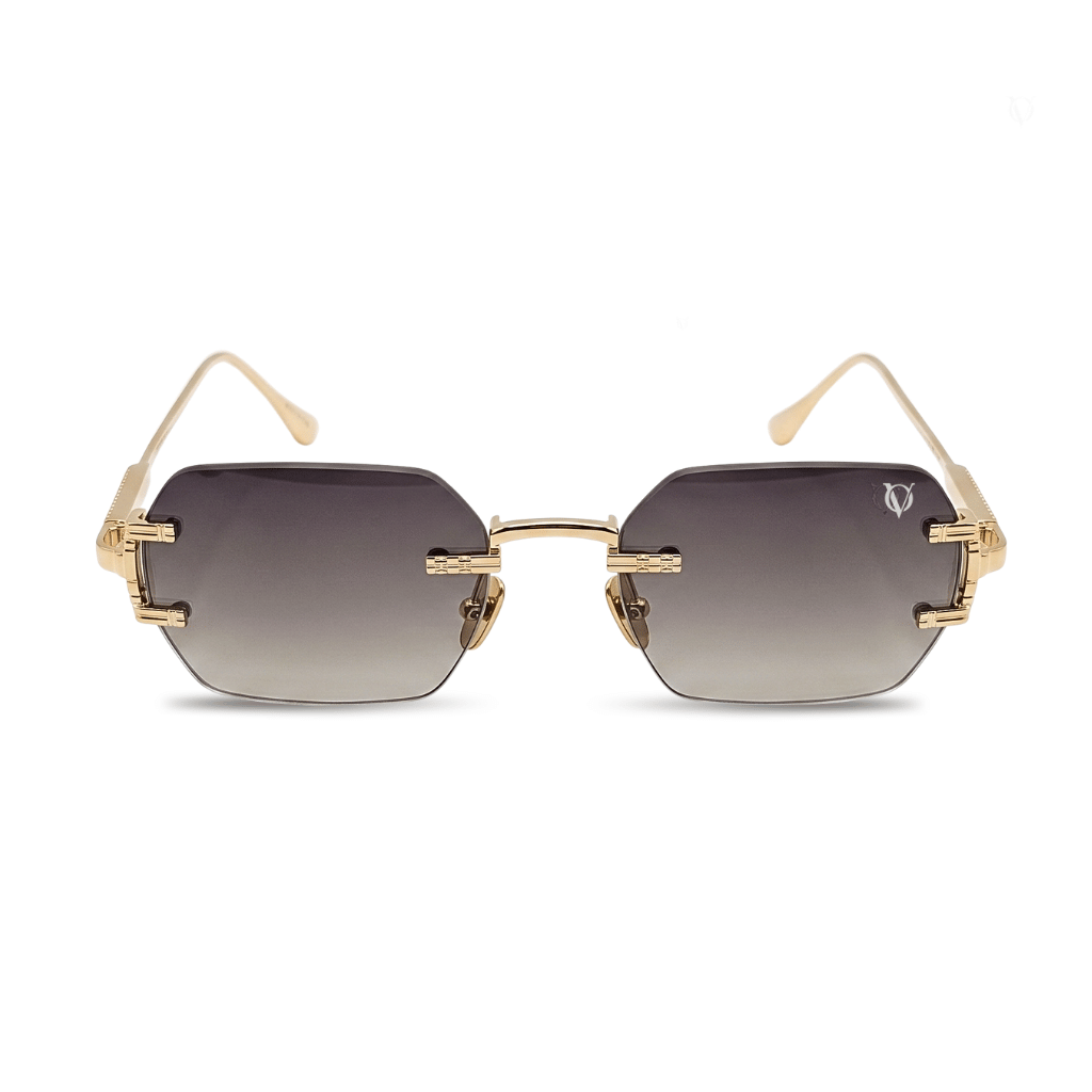 Aurelia Luxe Gold Rimless Gradient Sunglasses (2506)