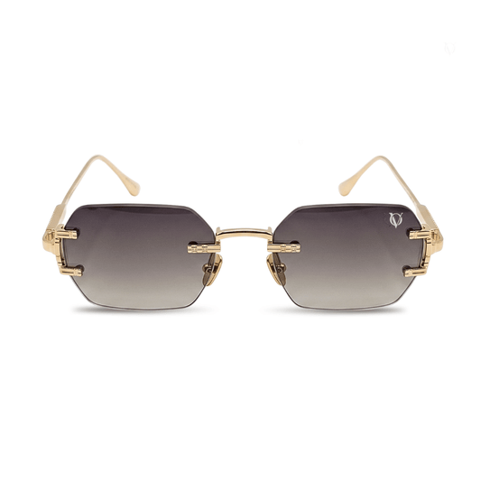 Aurelia Luxe Gold Rimless Gradient Sunglasses (2506)