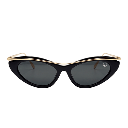 Noir Luxe Cat-Eye Sunglasses (1096)