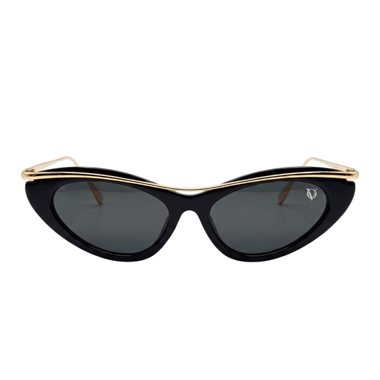 Noir Luxe Cat-Eye Sunglasses (1096)
