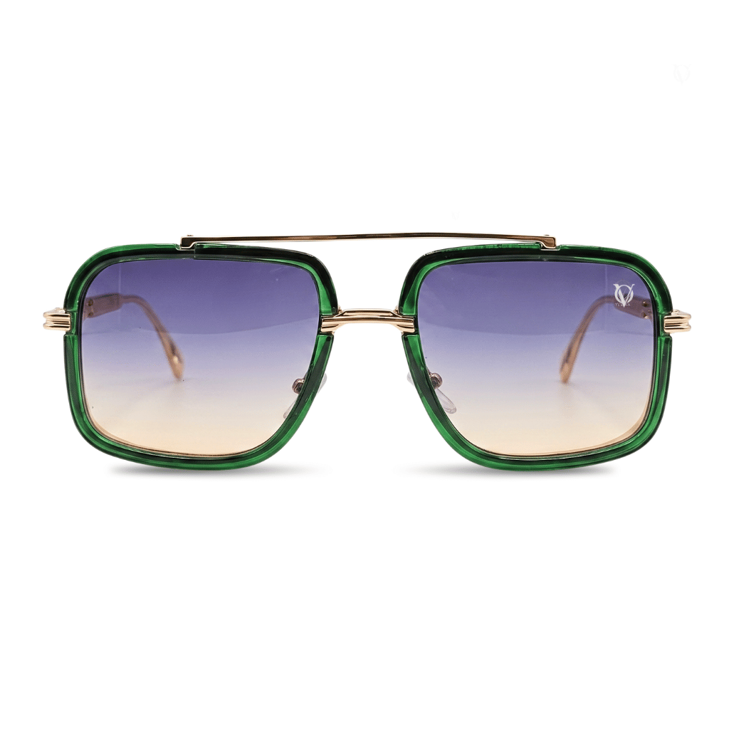 Emerald Royale Gold Double Bridge Sunglasses (3804)