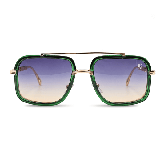 Emerald Royale Gold Double Bridge Sunglasses (3804)