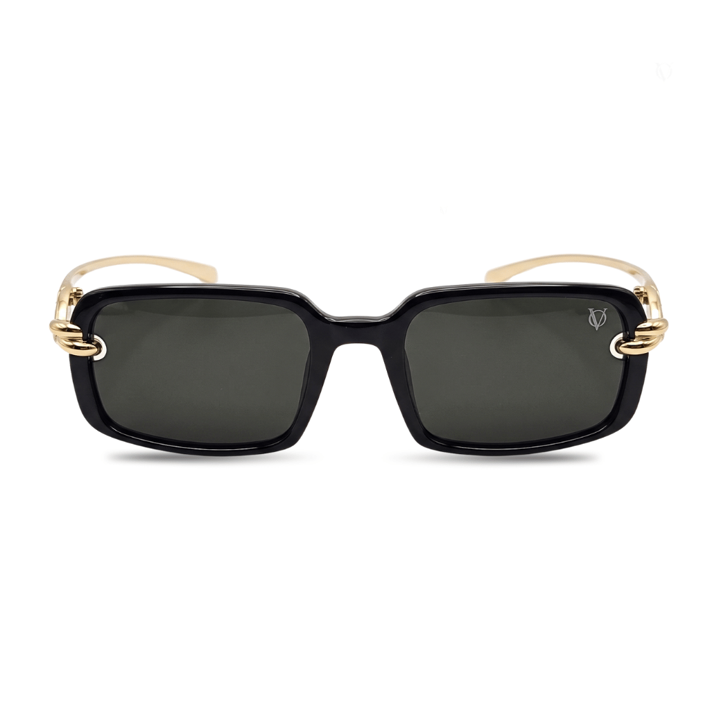Noir Luxe Gold Link Square Sunglasses (3060)