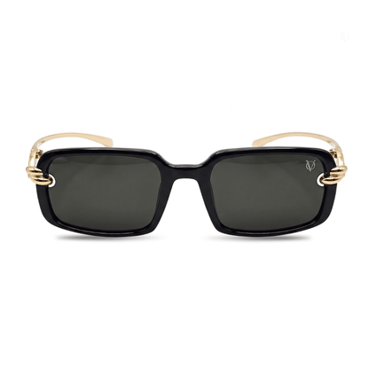 Noir Luxe Gold Link Square Sunglasses (3060)