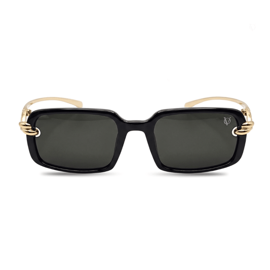 Noir Luxe Gold Link Square Sunglasses (3060)