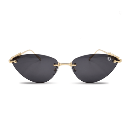 Vortex Stud Rimless Sunglasses (S-089)