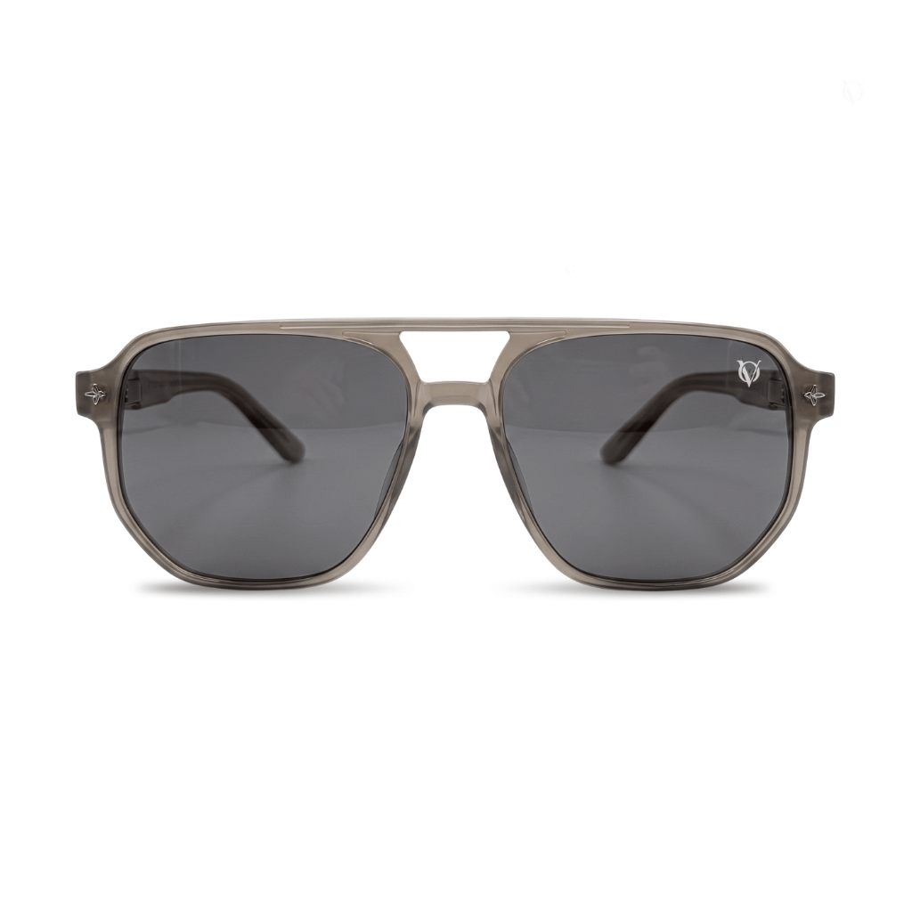 Smoke Aviator Oversized Gradient Sunglasses (17022)