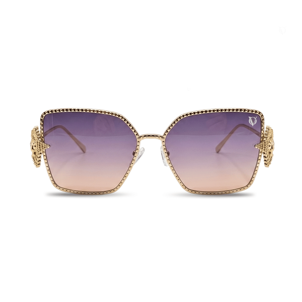 Starluxe Gold Starburst Gradient Sunglasses (98138)