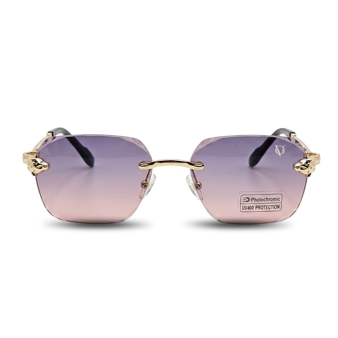 LuxeAura Rimless Gradient Sunglasses (2508) Photochromic