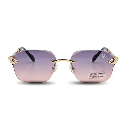 LuxeAura Rimless Gradient Sunglasses (2508) Photochromic