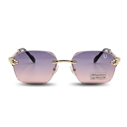 LuxeAura Rimless Gradient Sunglasses (2508) Photochromic