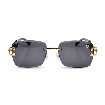 Phantom Panther Gold Rimless Sunglasses (58106)