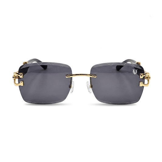 Phantom Panther Gold Rimless Sunglasses (58106)