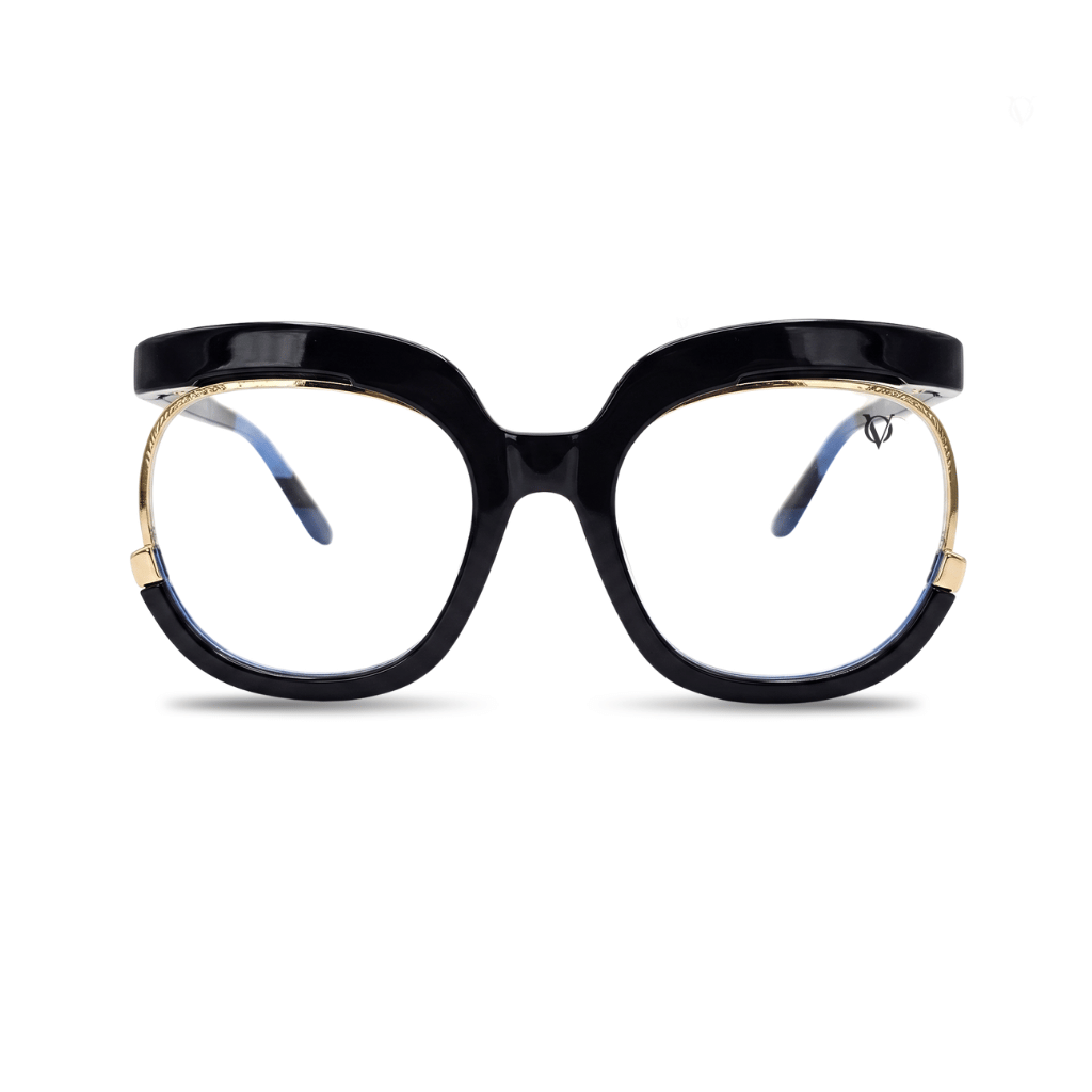 Noir Halo Oversized Sunglasses (S-043)