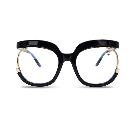 Noir Halo Oversized Sunglasses (S-043)