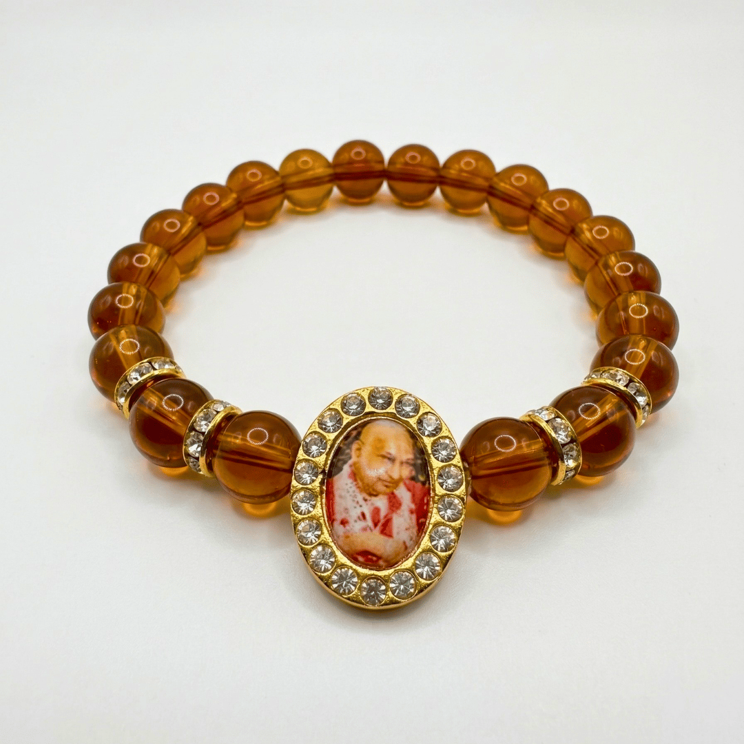 🎁 GURUJI BROWN BEAD BRACELET (ORO SILVER) (100% off)