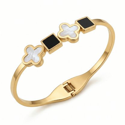 CLOVE BRACELET DOUBLE (ORO SILVER)
