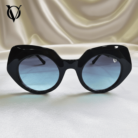 Azure Orbit (Women Sunglasses 6290 Black)