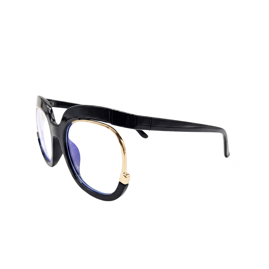Noir Halo Oversized Sunglasses (S-043)