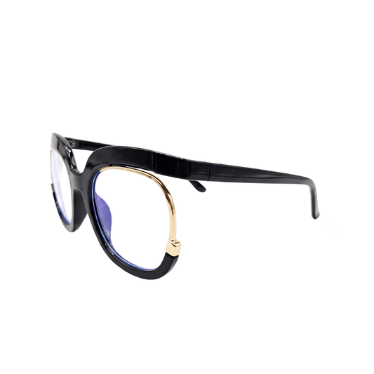 Noir Halo Oversized Sunglasses (S-043)