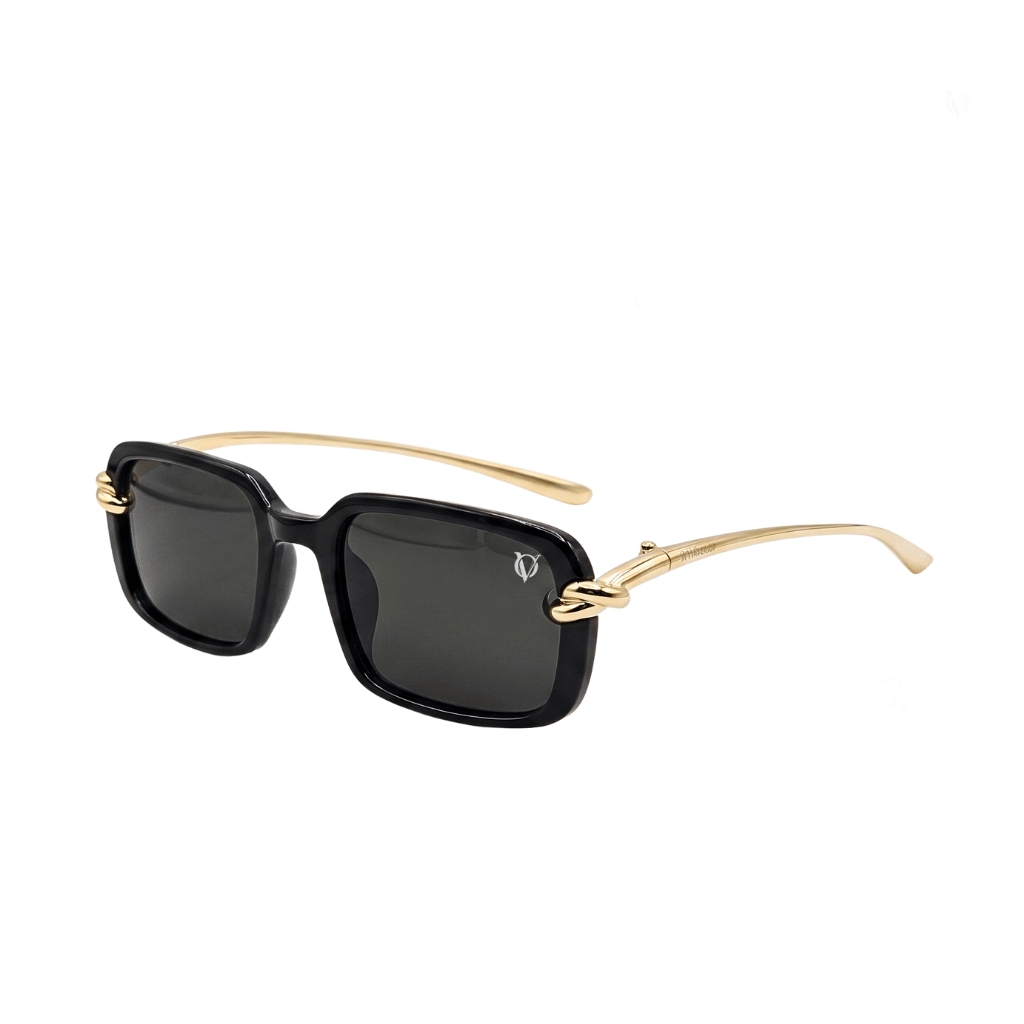 Noir Luxe Gold Link Square Sunglasses (3060)