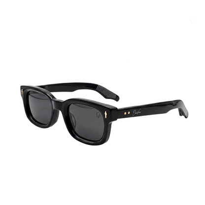 Midnight Crest Classic Black Square Sunglasses (17007)