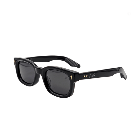 Midnight Crest Classic Black Square Sunglasses (17007)