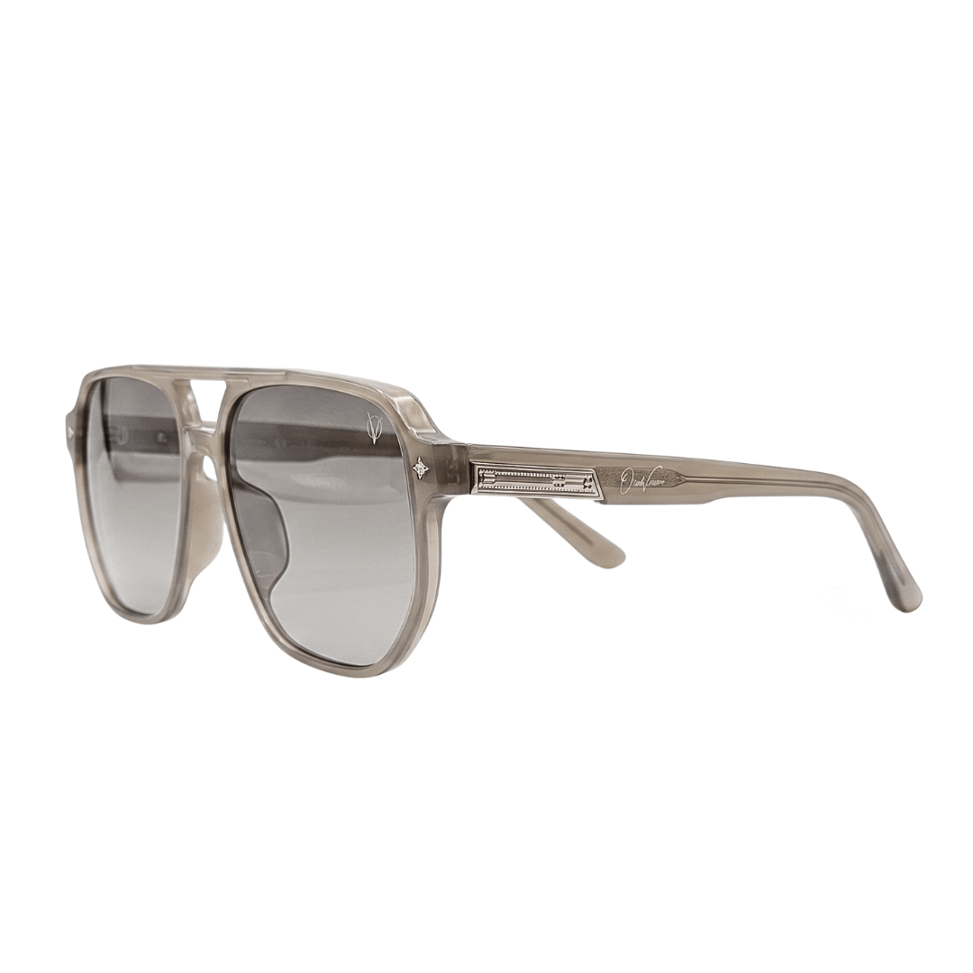 Smoke Aviator Oversized Gradient Sunglasses (17022)