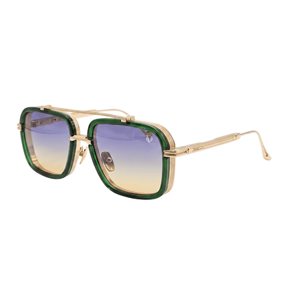 Emerald Royale Gold Double Bridge Sunglasses (3804)