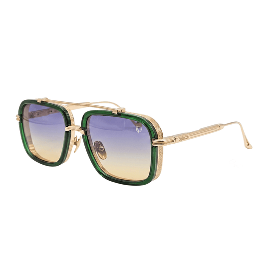 Emerald Royale Gold Double Bridge Sunglasses (3804)