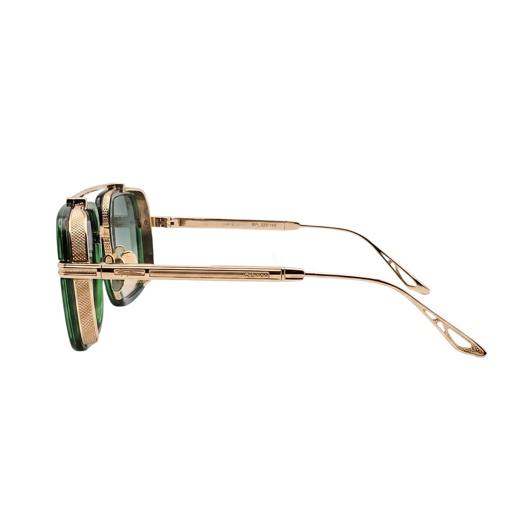 Emerald Royale Gold Double Bridge Sunglasses (3804)