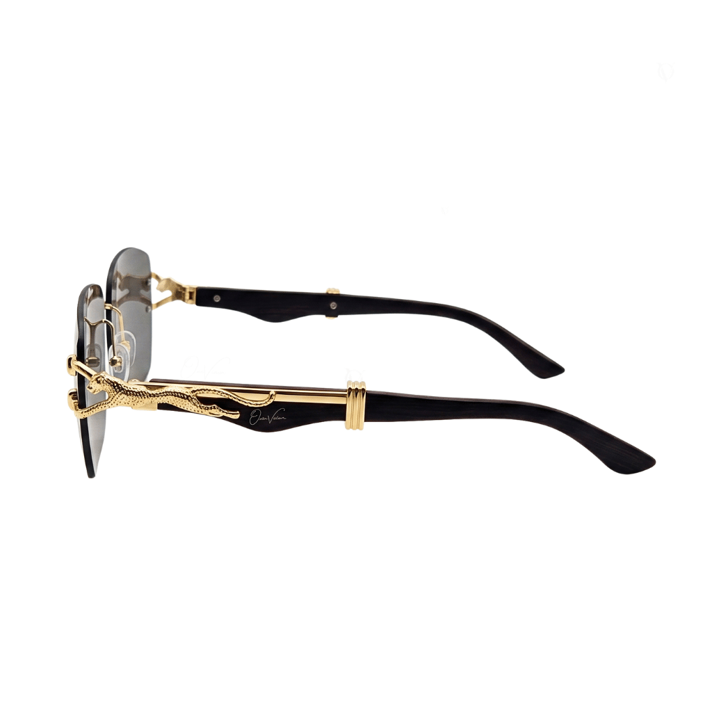 Phantom Panther Gold Rimless Sunglasses (58106)