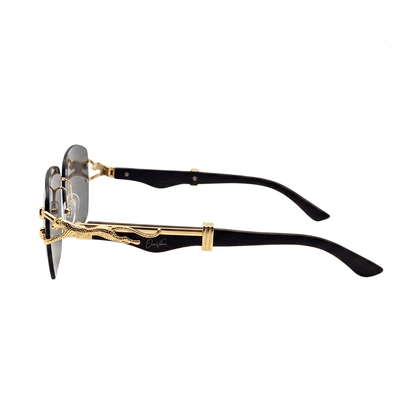 Phantom Panther Gold Rimless Sunglasses (58106)