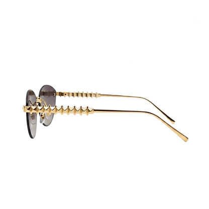 Vortex Stud Rimless Sunglasses (S-089)