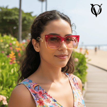 Rosé Glow Luxe (Women Sunglasses M6211 Red)