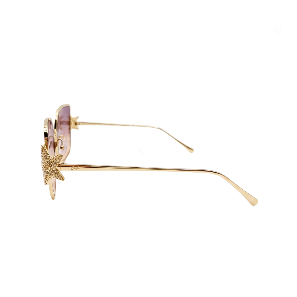 Starluxe Gold Starburst Gradient Sunglasses (98138)