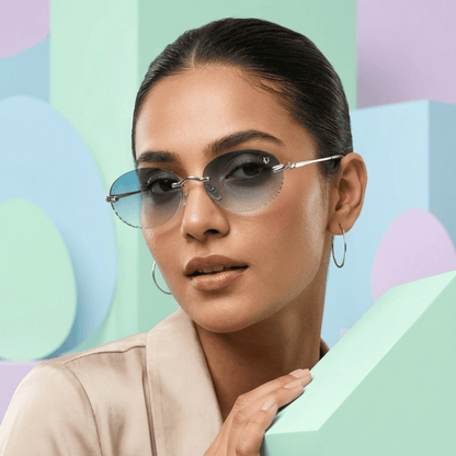 Aurora Edge Rimless Photocromatic Sunglasses (2609)