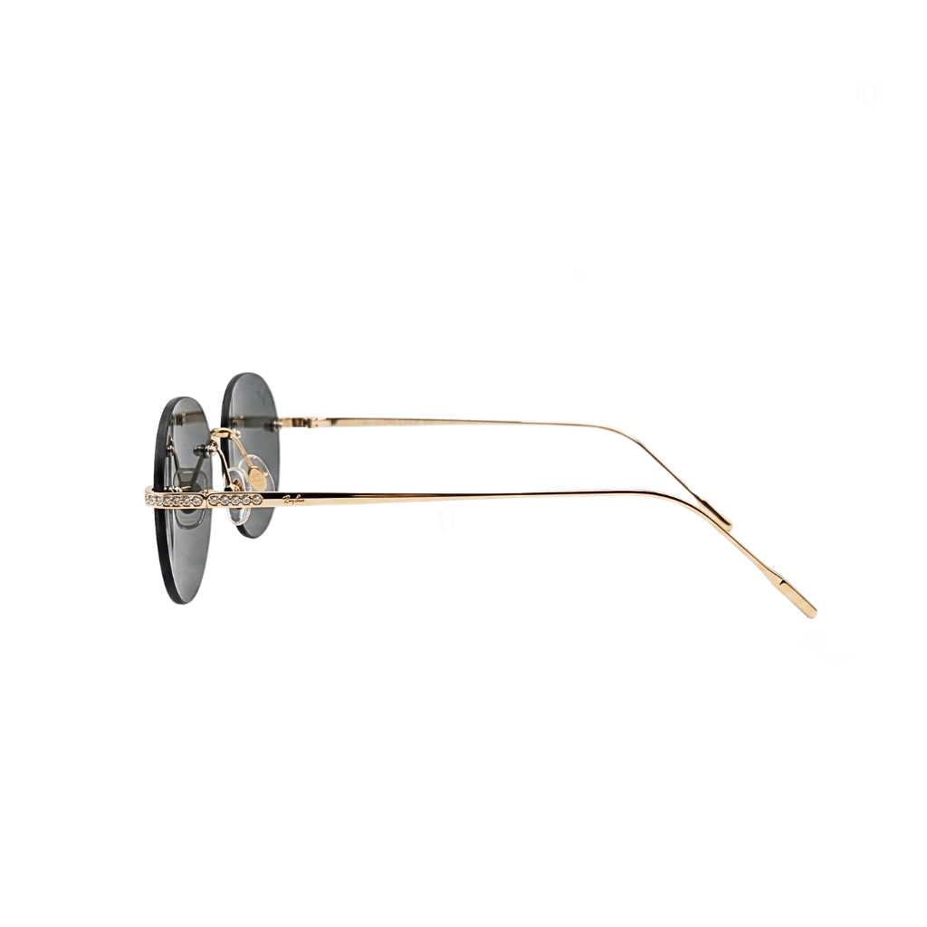 Aurora Rimless Oval Sunglasses (J-038)