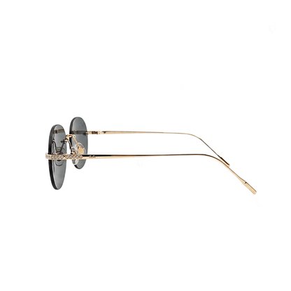 Aurora Rimless Oval Sunglasses (J-038)