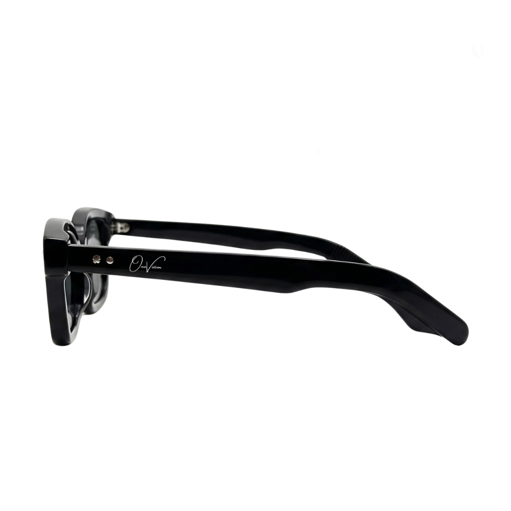 Midnight Crest Classic Black Square Sunglasses (17007)